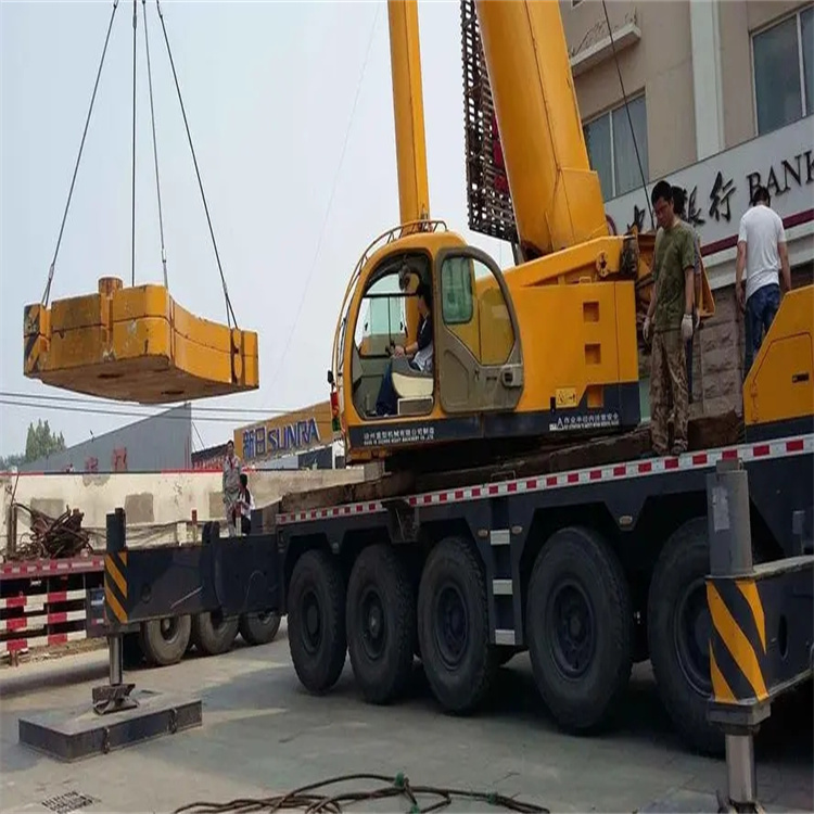 滁州当地吊车出租|机器吊装|75吨|工厂搬迁服务